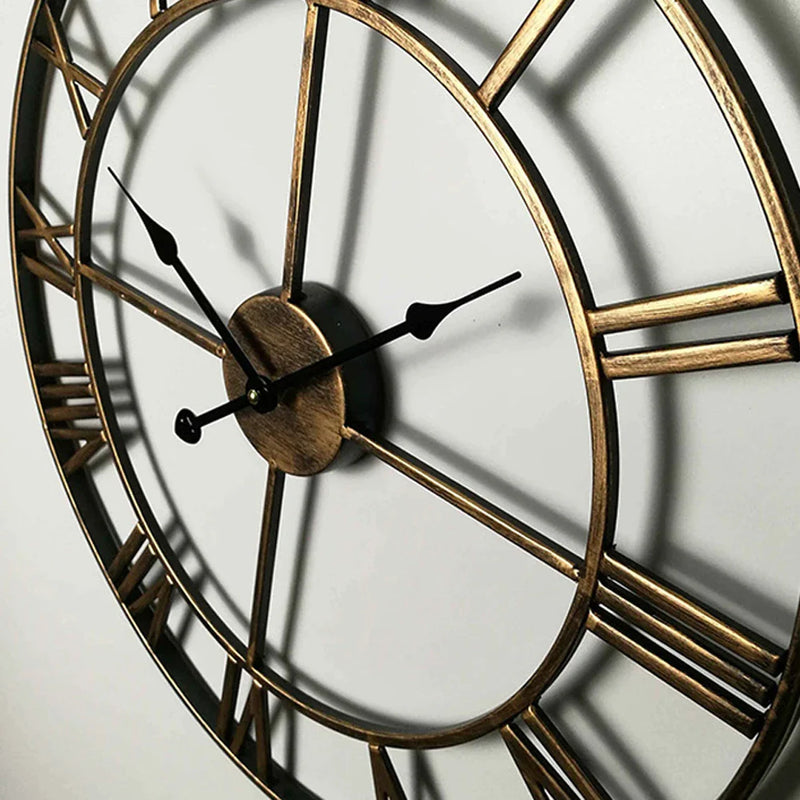 Relógio de Parede Ornamental Estilo Romano